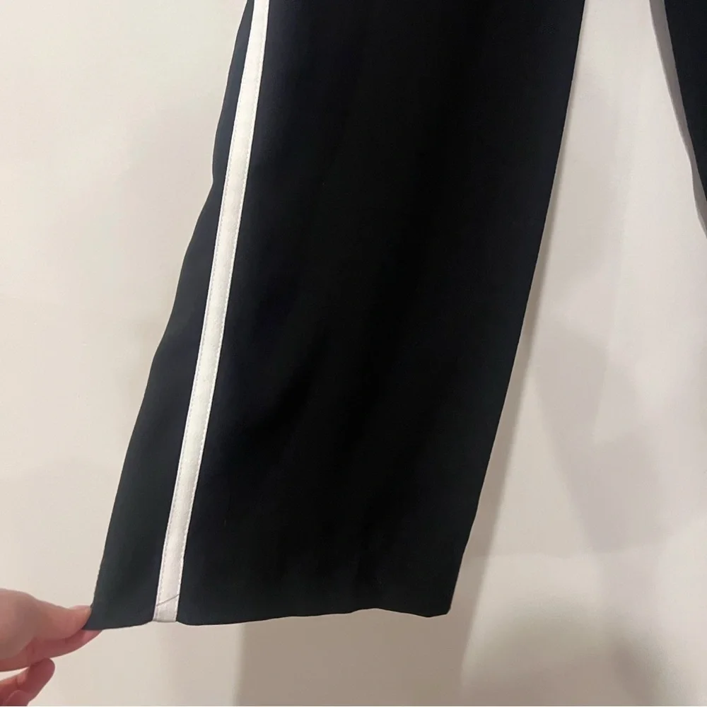 Jason Wu Black Wide Leg Side Stripe Trousers